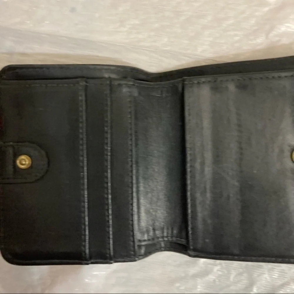Vintage black leather wallet